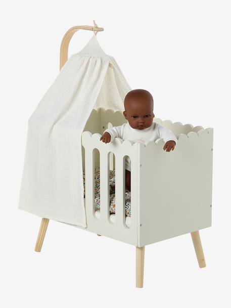 FSC® 100% wooden doll's bed canopy white - vertbaudet enfant 