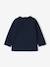 Long-sleeved baby t-shirt with leopard heart pattern ecru+navy blue - vertbaudet enfant 