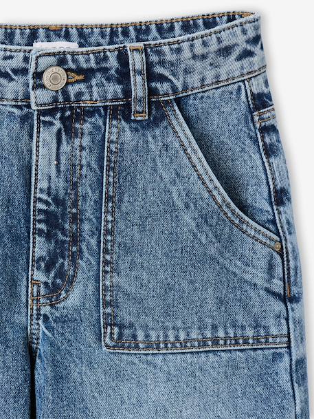 Wide-Leg Carpenter Trousers for Girls, JONEN deep blue+denim grey+medium blue - vertbaudet enfant 