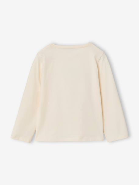 Long-sleeved T-shirt for girls ecru - vertbaudet enfant 