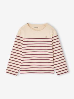 Long Sleeve Striped Top for Girls  - vertbaudet enfant