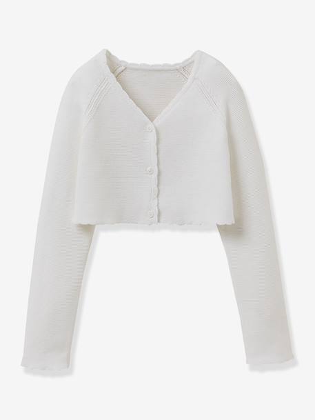 Short buttoned bolero white - vertbaudet enfant 
