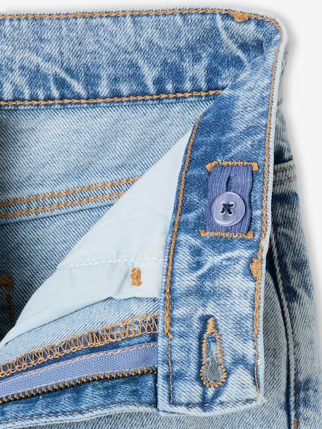 Girl's wide-leg denim trouser denim grey+light blue+medium blue - vertbaudet enfant 