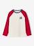 Long-sleeved T-shirt for boys bordeaux red+ochre+sage green - vertbaudet enfant 