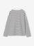 Long-sleeved striped T-shirt for girls dusky pink+ecru - vertbaudet enfant 