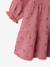 Robe bébé à volants en gaze de coton rose+taupe+vieux rose - vertbaudet enfant 