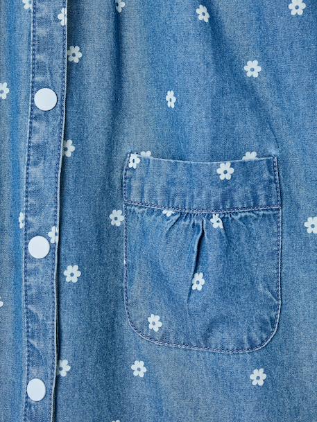 customisable apron for girls denim blue - vertbaudet enfant 