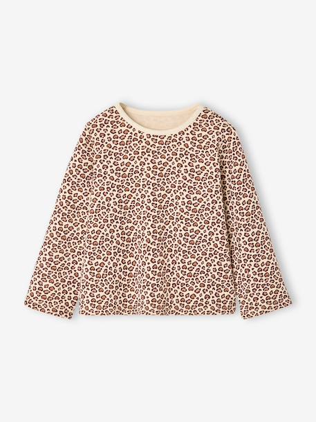Long-sleeved T-shirt for girls blush+vanilla - vertbaudet enfant 
