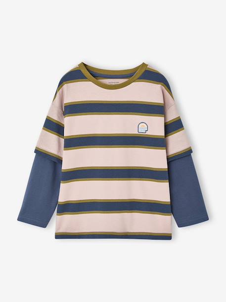 Long-sleeved T-shirt for boys medium blue - vertbaudet enfant 