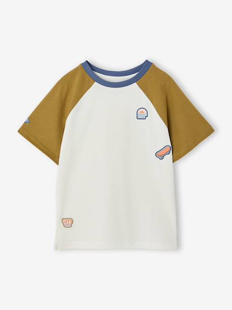 T-shirt manches courtes garçon kaki - vertbaudet enfant 