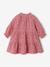 Robe bébé à volants en gaze de coton rose+taupe+vieux rose - vertbaudet enfant 