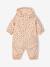 Fleece-lined baby's hooded printed rainsuit old rose+vanilla - vertbaudet enfant 