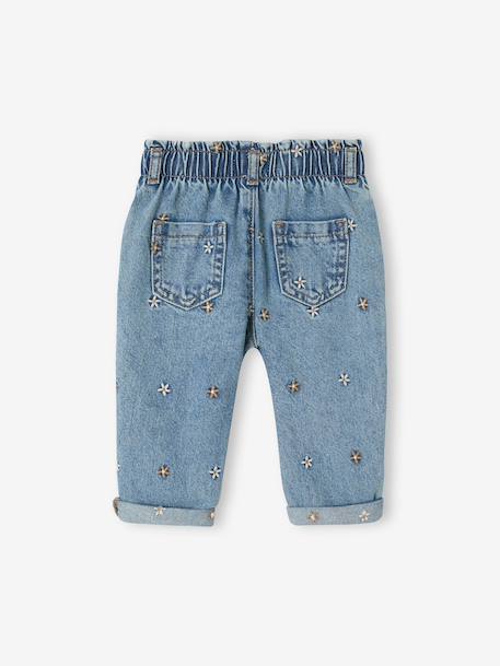 Mom jeans for baby girls stone - vertbaudet enfant 