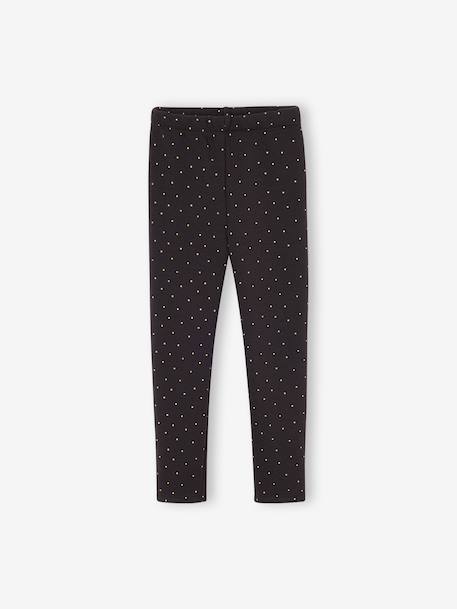 Lot 2 Leggings fille doublés maille polaire anthracite+prune - vertbaudet enfant 