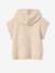 Sleeveless hooded zip-up cardigan for girls beige - vertbaudet enfant 
