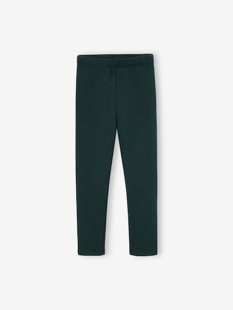 Pack of 2 Leggings Lined in Fleece Knit anthracite+plum - vertbaudet enfant 