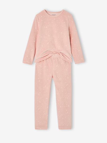 Lot de 2 pyjamas fille long rose poudré - vertbaudet enfant 