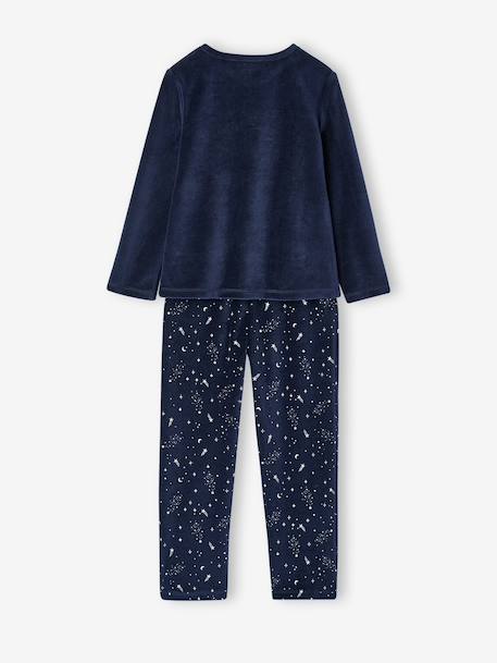 Pack of 2 long velvet pyjamas for girls rosy - vertbaudet enfant 