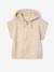 Sleeveless hooded zip-up cardigan for girls beige - vertbaudet enfant 
