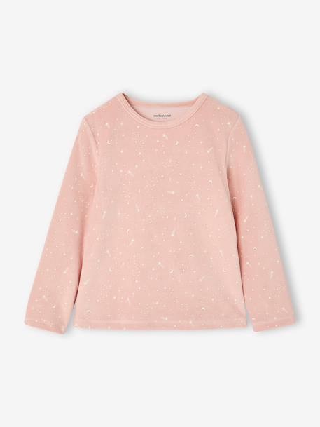 Pack of 2 long velvet pyjamas for girls rosy - vertbaudet enfant 