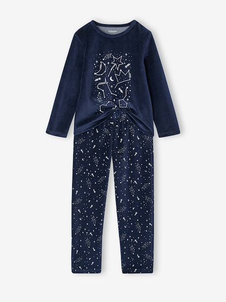 Lot de 2 pyjamas fille long rose poudré - vertbaudet enfant 