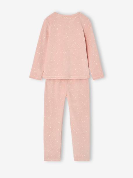 Lot de 2 pyjamas fille long rose poudré - vertbaudet enfant 