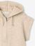 Sleeveless hooded zip-up cardigan for girls beige - vertbaudet enfant 