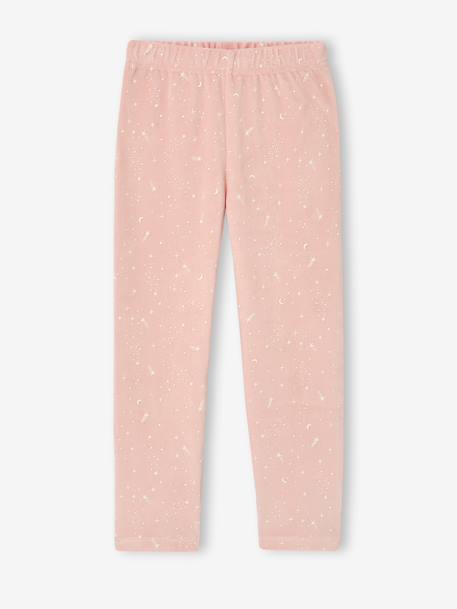 Lot de 2 pyjamas fille long rose poudré - vertbaudet enfant 