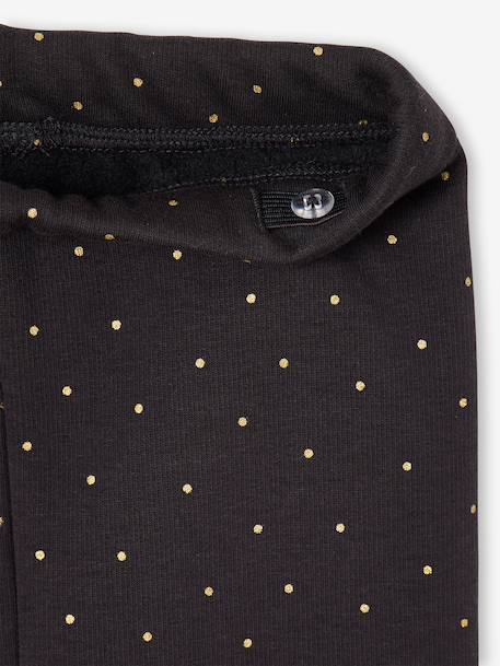 Lot 2 Leggings fille doublés maille polaire anthracite+prune - vertbaudet enfant 