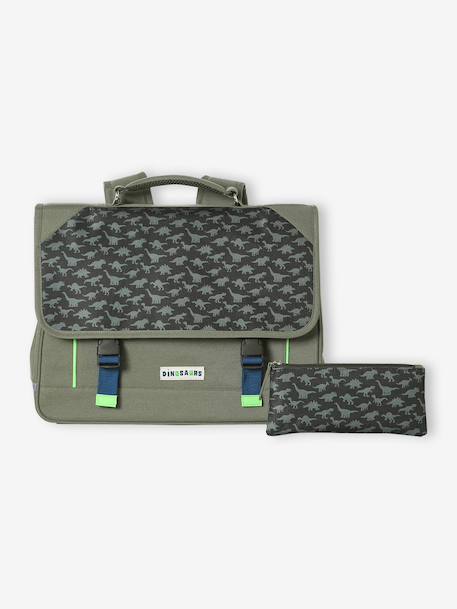 Customisable school bag for boys khaki - vertbaudet enfant 