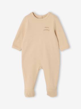 -Pack of 3 baby sleepsuits with back opening