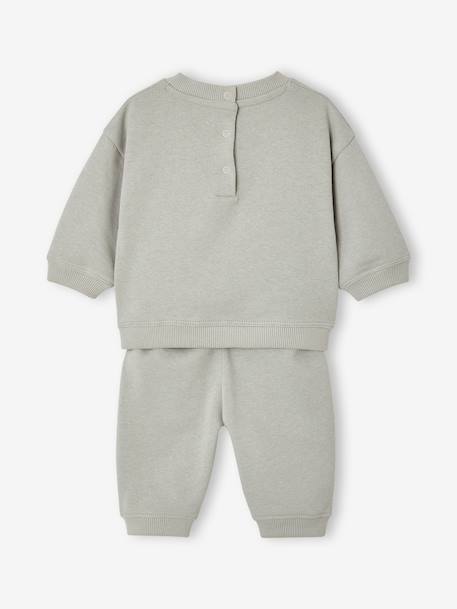 Sweatshirt and trousers set for newborn baby crystal blue - vertbaudet enfant 