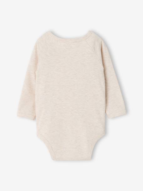Lot de 3 bodies naissance manches longues cappuccino - vertbaudet enfant 