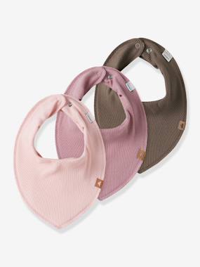 -Bandana bibs 3-pack with press-stud fastening for baby girl NAME IT 