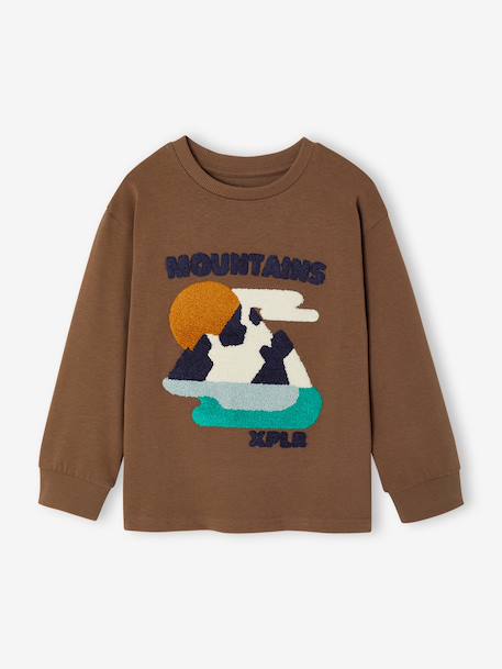 Long-sleeved T-shirt for boys hazel+navy blue - vertbaudet enfant 