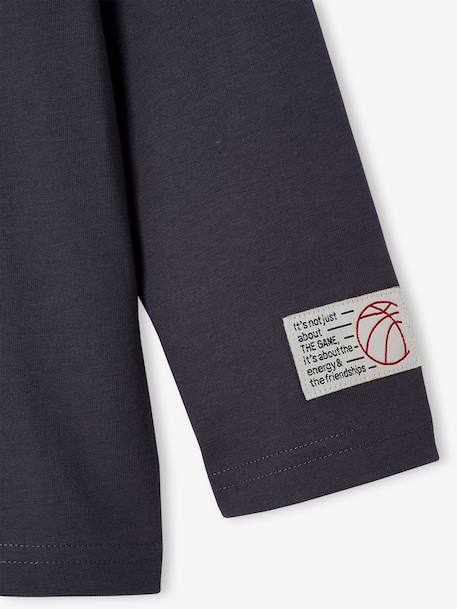 Long-sleeved sports T-shirt for boys slate grey - vertbaudet enfant 