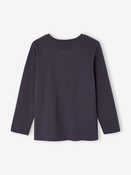 Long-sleeved T-shirt for boys bordeaux red+marl white+slate grey - vertbaudet enfant 