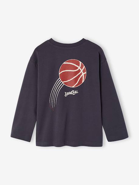 T-shirt manches longues garçon gris ardoise - vertbaudet enfant 