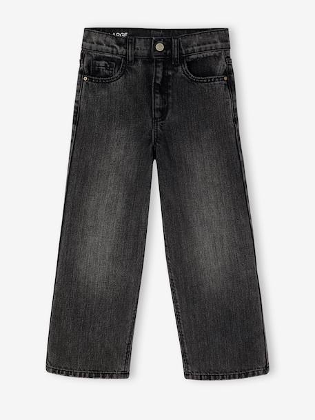 Jean fille large morphologik tour de hanches fin bleu clair+bleu foncé+bleu moyen+denim gris - vertbaudet enfant 