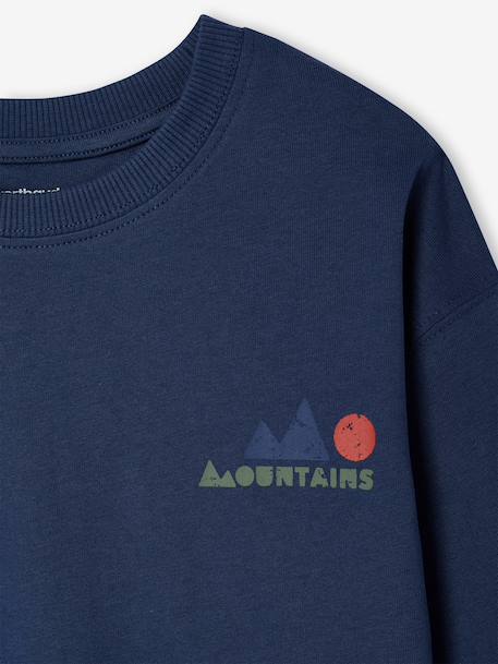 T-shirt manches longues garçon bleu océan+ocre - vertbaudet enfant 