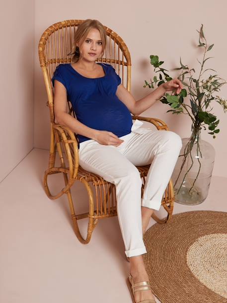 Paperbag Maternity Trousers White - vertbaudet enfant 