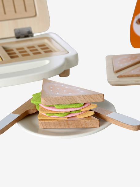 FSC100® wooden waffle maker play set ecru - vertbaudet enfant 