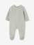 Pack of 3 baby sleepsuits with back opening marl beige+marl grey+sage green - vertbaudet enfant 