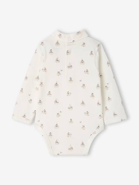 Pack of 2 roll-neck bodysuits for baby ecru - vertbaudet enfant 