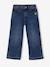 Wide-Leg Jeans, Frayed Hems, for Girls bleached denim+deep blue+grey+stone - vertbaudet enfant 