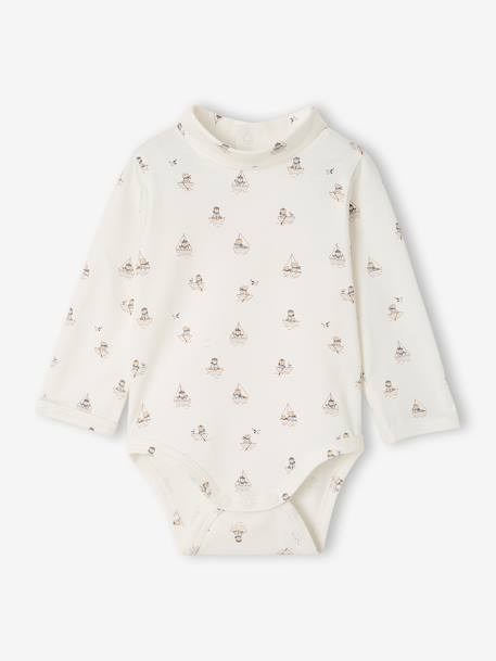 Pack of 2 roll-neck bodysuits for baby ecru - vertbaudet enfant 