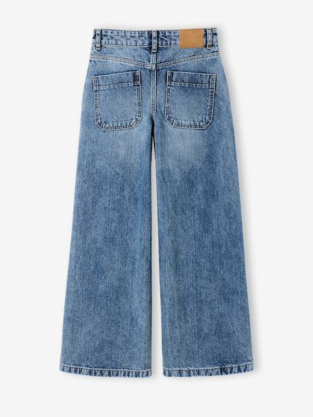 Wide-Leg Carpenter Trousers for Girls, JONEN deep blue+denim grey+medium blue - vertbaudet enfant 