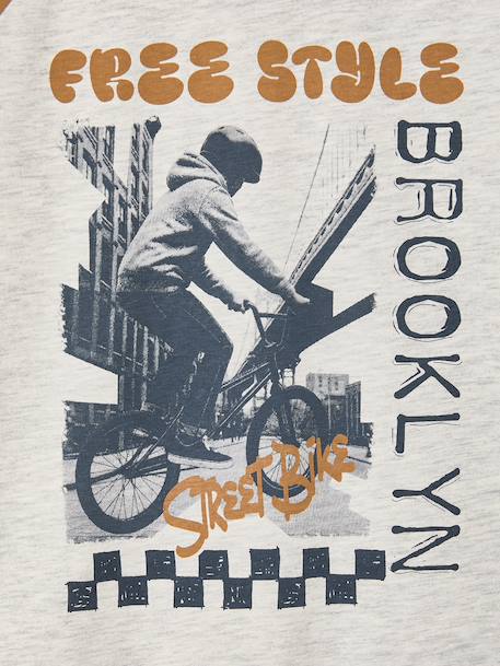 Long-sleeved T-shirt for boys green+navy blue+ochre - vertbaudet enfant 