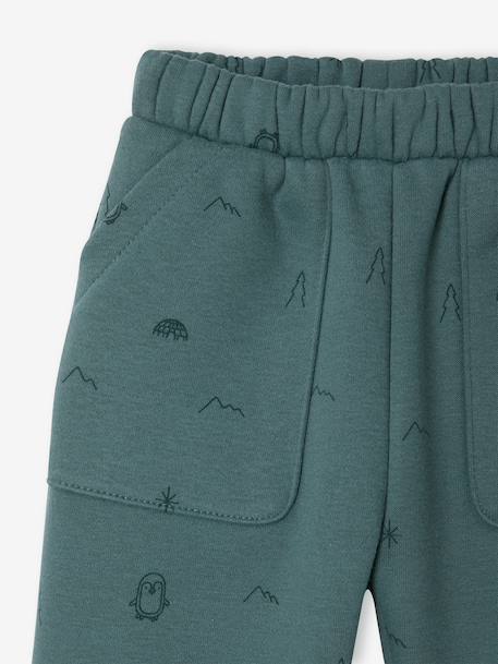 Wide trousers for baby beige+emerald green - vertbaudet enfant 