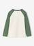 Long-sleeved T-shirt for boys bordeaux red+ochre+sage green - vertbaudet enfant 
